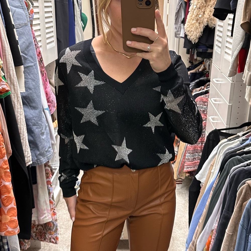 Sparkly star long sleeve top